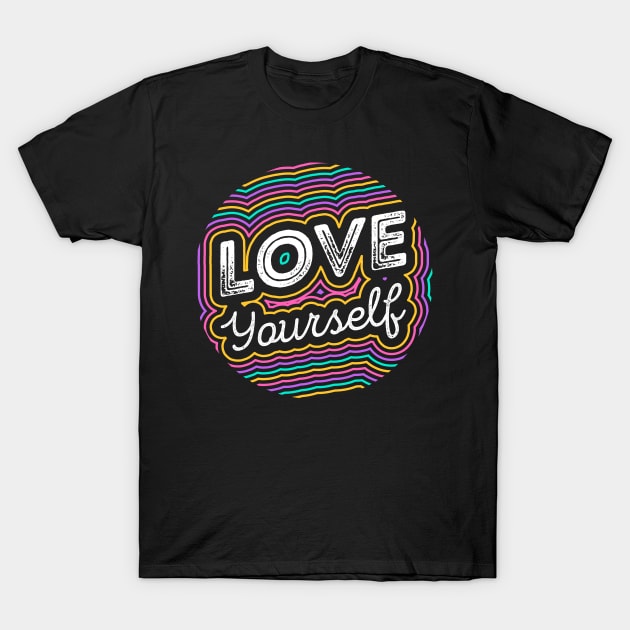 Love yourself cirlce colorful T-Shirt by joeymono